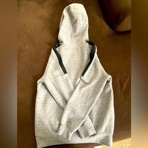 Boy or girl Reebok grey hoodie with black strip on sleeve. Size 8